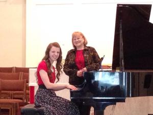 Stillman-Kelly Award Winner, Christina Greenwood with President Chris Vitt