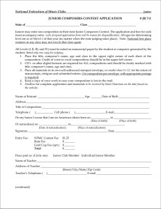 Junior Composer Contest Application